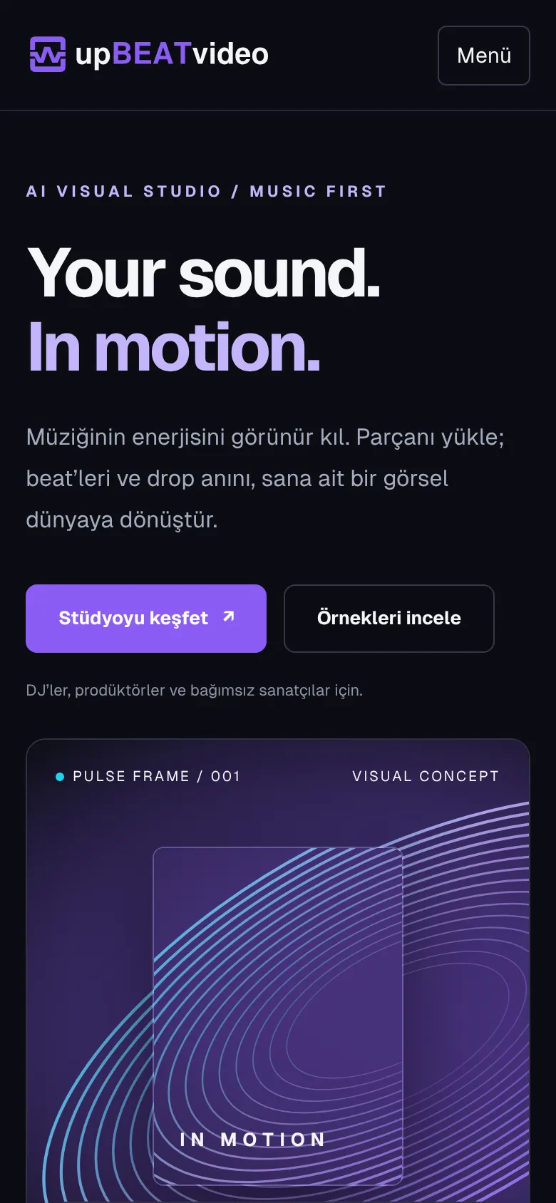 upBEATvideo telefonda