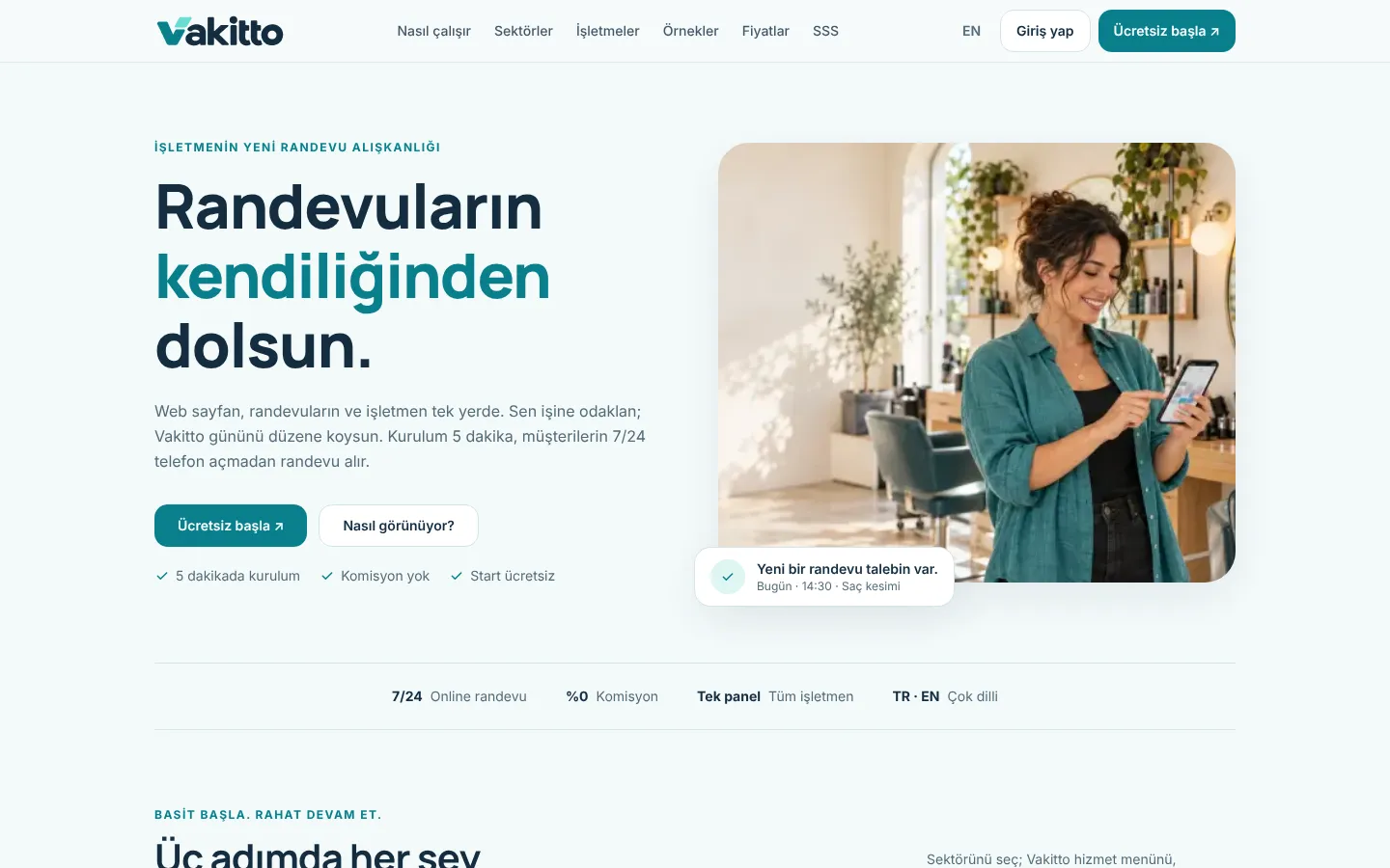 Vakitto ana sayfası